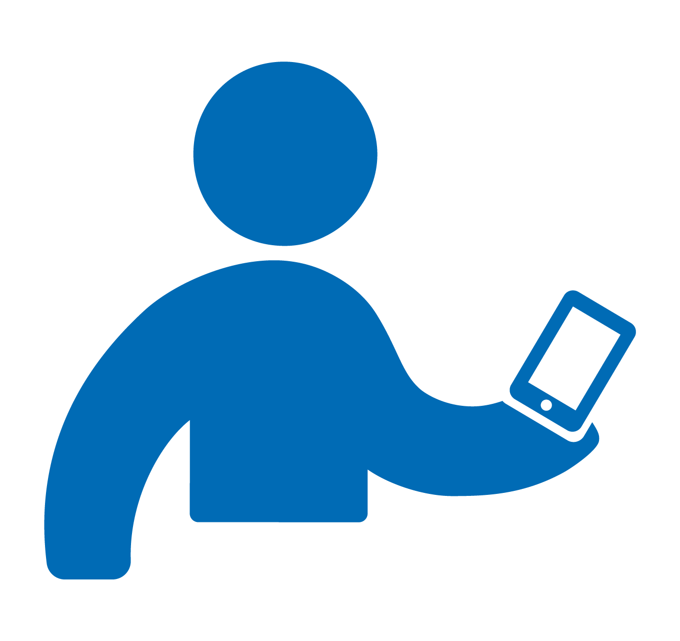 Person-using-tablet-blue